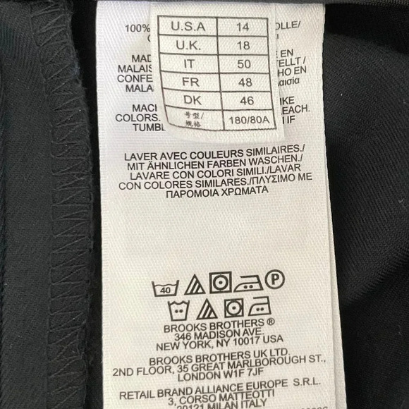 Brooks Brothers "346" Natalie Fit Straight Leg 100% Cotton Pants Navy Sz 14 NWOT - Picture 11 of 14